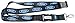 Ford Blue Oval Logo Lanyard w/ Key Chain Clip - Black