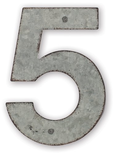 Sunset Vista Design Studios Magnetic Sign 4-Inch Metal Address Tile, Number 5