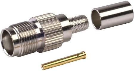 RP-TNC Female Coax Connector for RG8X - Belden 9258 - CommScope WBC240 - Times LMR-240 LMR240 - Andrew CNT240 - Remee 1600 - RG-8x - Mini-8 Mini8 Coaxial Cable (1 Unit)