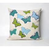 Butterfly Collage Aqua 12X20 Pillow