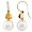 14K White Gold Paspaley South Sea Cultured Pearl and Citrine Earrings - 12.00mm