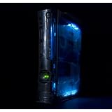 Xbox 360 CLEAR GHOST CASE - SMOKE CASE/HDMI/BLUE LIGHTS
