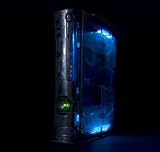 Xbox 360 CLEAR GHOST CASE - SMOKE CASE/HDMI/BLUE LIGHTS