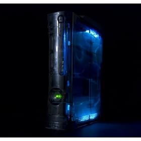 Xbox 360 CLEAR GHOST CASE – SMOKE CASE/HDMI/BLUE LIGHTS