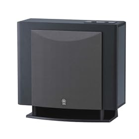 Yamaha YSTFSW100-BLACK YSTFSW100 75 Watt Slimline Active Subwoofer In Black