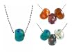 Necklace Set - Pandora Style Beads (Z43) - 6 Different Beads + 1.5mm Rhodium Plated Ball Chain (16-1/2")