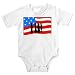 Onesie with silhouettes, cultural, "United States", youngsters, kids, "Stars and Stripes", geography, American, flag, children, U.S., citizens, culture