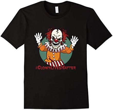 Men's Custom T-shirt: Clown Lives Matter Small Black