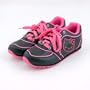 Hello Kitty Shoes: Black/Pink Piping W8