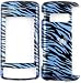 Blue Zebra Print Design Snap-on Faceplate Case Cell Phone Cover For LG ENV Touch VX11000