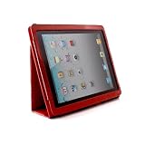 Proporta Apple iPad 2 Hochglanz Shine Hülle / Etui - Rot / Blumendruck