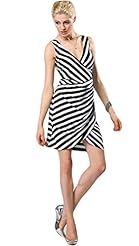V-neck Sleeveless Above the Knee Knit Wrap Bodycon Dress/Party Dress 