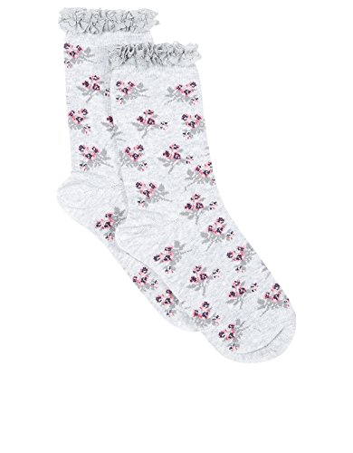 Accessorize Womens Floral Frilly Socks