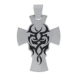 Tribal Stainless Steel Gothic Cross Pendant