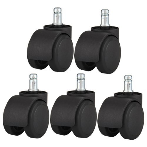 5 x Replacement Office Computer Chair Stem Swivel Castors Casters Wheels Black