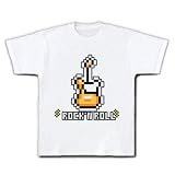 ファミコン風フェンダー（テレキャスター）テイスト Tシャツ(ホワイト) M ファミコン