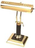 LAMPS PLUS Polished Brass Piano Desk Lamp