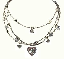 Necklace - N244 - Charma "Karma" - 3 Strands ~ Hearts
