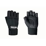 Competition Wrist Wrap Lifting Glove with Double Leather Palm by Valeo