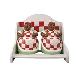 Aunt Jemima 2 Pc Cookie Jar with Wooden Rack Display