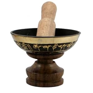 Tibetan Singing Bowl- 5.5 Inches Black Meditation Bowl