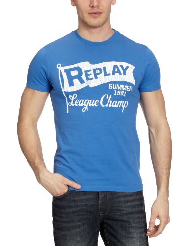 Replay Herren T-Shirt M3020 .000.2660, Gr. 50 (L), Blau (sky blue 961) Preisvergleich