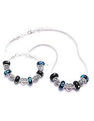 Daughter Charm Bracelet and Necklace Gift Set Girls Pandora Style Gift Boxed