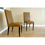 Light Brown Full Leather Dining Chair by Wholesale Interiors