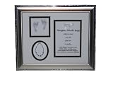 Personalized Sterling Silver Baby Girl Picture Frame- Blk