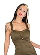 Living Dead Souls Strap Dress Army Green Rocker Military Dress