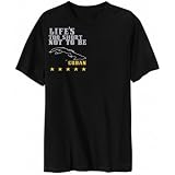T-Shirt Black  Life's Too Short Not To Be Cuban / Map  Cuba Country