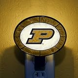 PURDUE BOILERMAKERS Team Logo ART-GLASS NIGHTLIGHT (4 1/2 x 4 3/4) by Memory Company