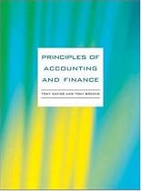 Principles of Accounting and Finance