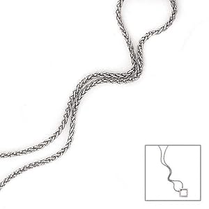 1,4mm Kette Collier Halskette aus 960 Platin Platinkette für Damen 45cm