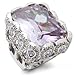 Jewelry - Light Amethyst CZ Cocktail Ring SZ 6 title=