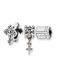 Sterling Silver s Religious Boxed Bead Set by Reflection Beads, Best Quality Free Gift Box Satisfaction Guaranteed