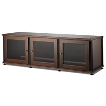 Hot Sale Salamander Synergy 237 A/V Cabinet with Three Doors -Walnut/Black