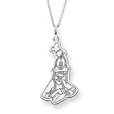 Sterling Silver Goofy Pendant - Officially Licensed Disney Jewelry