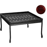 Windham Castings Provence Cast Top Coffee Table Frame Only, Black Cherry