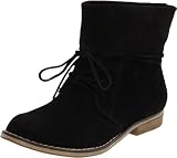 MIA Women's Tawannah Flat Boot,Black Suede,6 M US