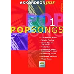 PopSongs 1: AKKORDEONpur bietet Spezialarrangements im mittleren Schwierigkeitsgrad