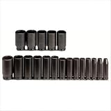 Stanley Proto J74116 19 Piece 6 Point 1/2 Drive Deep Impact Socket Set