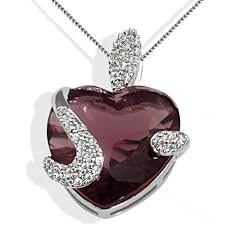 Goldmaid Damen-Collier Herz 925 Sterlingsilber 1 turmalinfarbener 48 weisse Zirkonia Fa C4306S