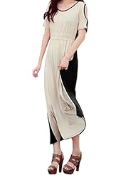 Cutout Stretchy Scoop Neck Cotton/Polyester  Dress