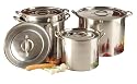 Set of 4 Buckingham Stainless Steel Stock Pots ( 6, 9 12 & 15 Ltr. ) RRP &pound;50