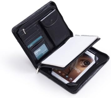 Compact Deluxe Leather Padfolio Case for Samsung Galaxy Note 8.0, Black