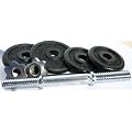 ScSPORTS GUSS SET 10KG mit 1 X KURZHANTEL / 2 X 2,5KG / 2 X 1,25 KG HANTELSCHEIBEN HANTELSET