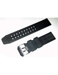 23mm Double Prong Rubber Watch Band Strap Fits Casio, Luminox, Timex, Seiko