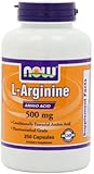 NOW Foods L-Arginine 500 mg Capsules, 250 Count