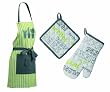 Kela 390092 K�chentextilset Garden - Sch�rze, Topfhandschuh und Topflappen